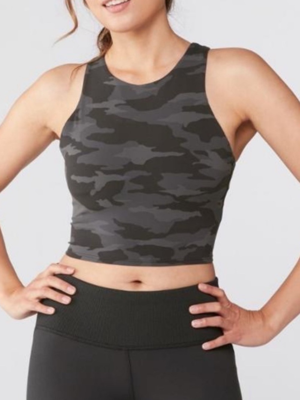 Athleta Conscious Camo Crop Top